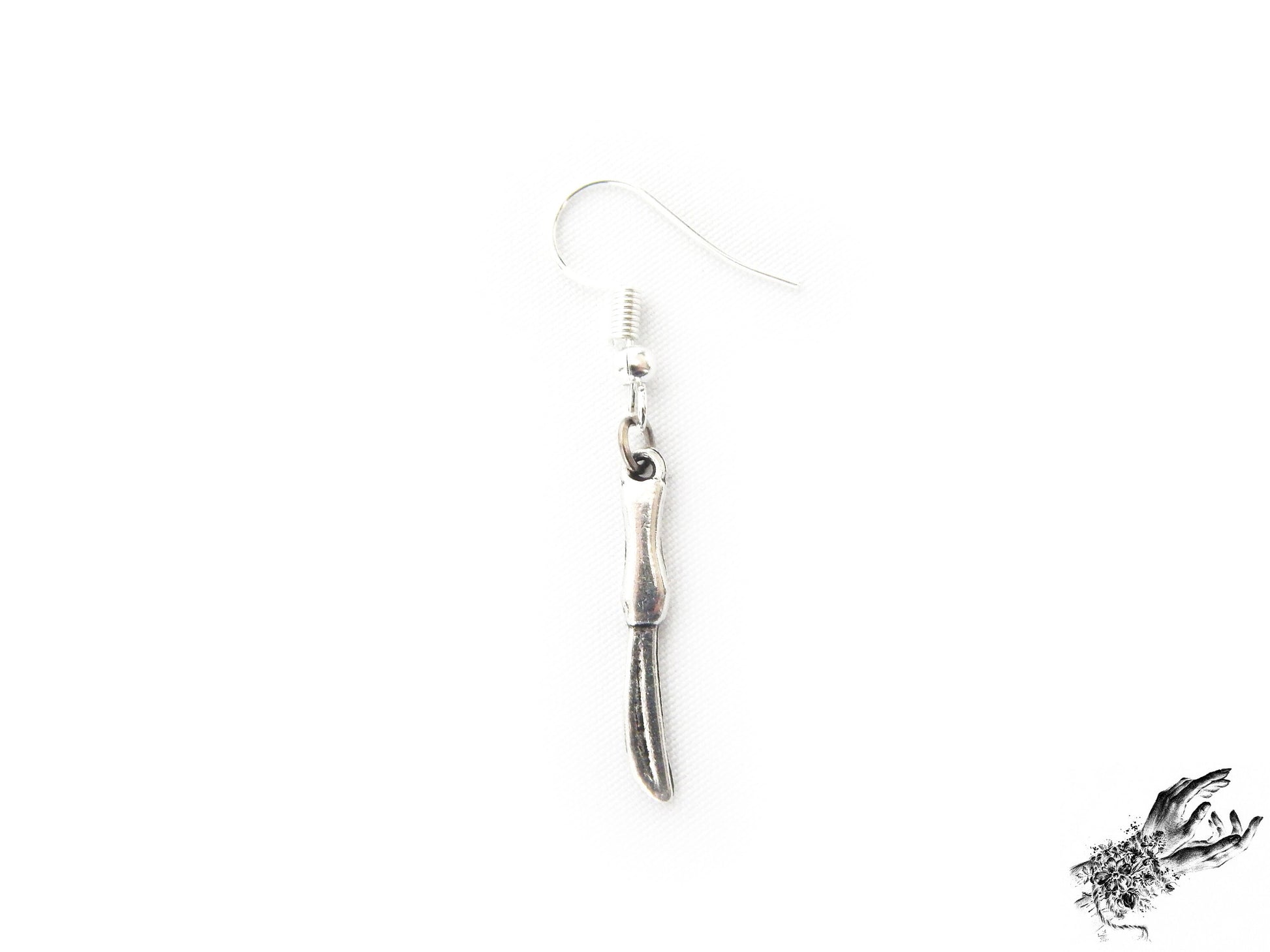 Antique Silver Cutlery Earrings - 8th Sin